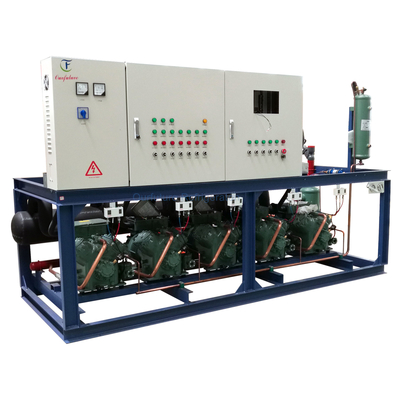 وحدات PLC عالية درجة الحرارة المكبس المتوازية وحدة التبريد المضغوطة النموذجية للتبريد المثالي