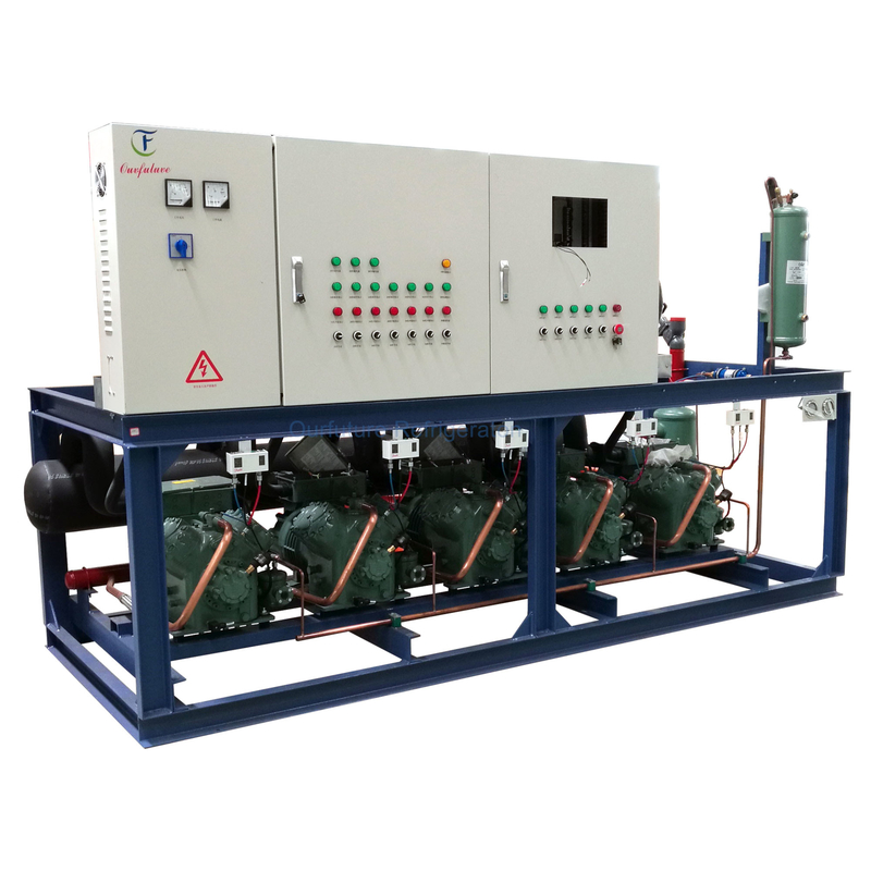 وحدات PLC عالية درجة الحرارة المكبس المتوازية وحدة التبريد المضغوطة النموذجية للتبريد المثالي